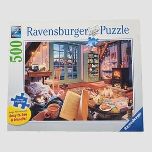 Ravensburger Cozy Living Room Puzzle - Blue, Green, Brown